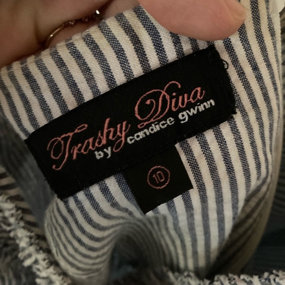 Trashy Diva- Sweet Apple Pie Dress- Size 10- Seersucker - Picture 2 of 5